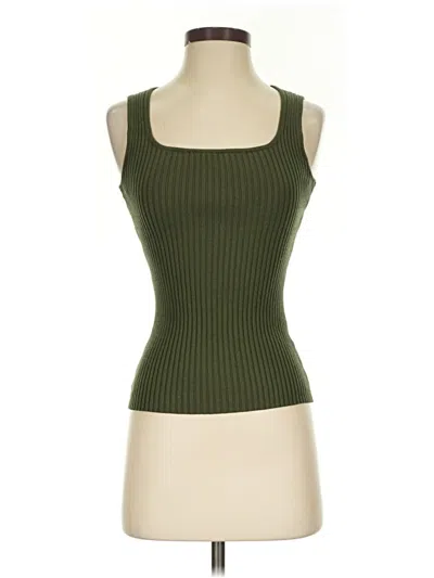 Pre-owned Merokeety Tank Top Green Strapless Neckline Tops