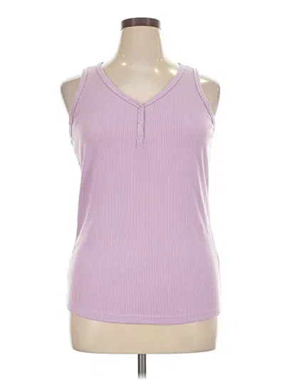 Pre-owned Merokeety Tank Top Purple Halter Neckline Tops