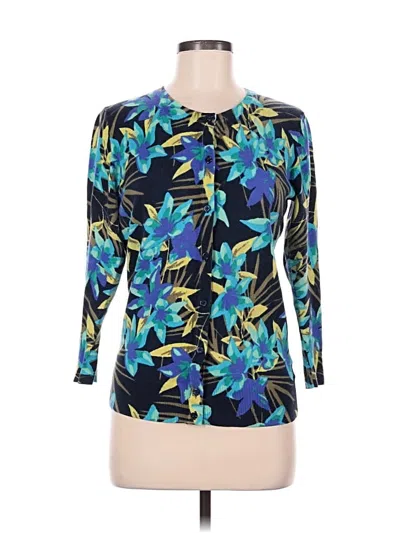 Pre-owned Merona 3/4 Sleeve Blouse In Blue