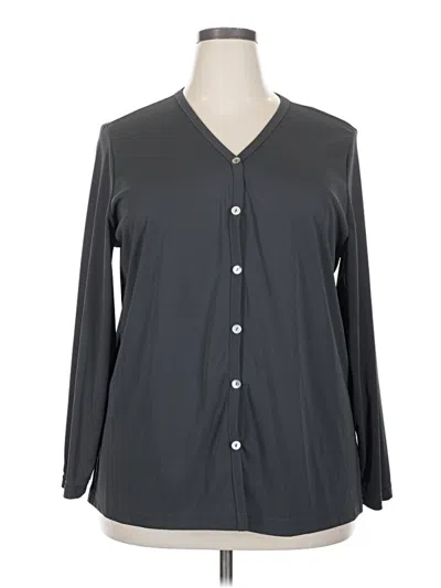 Pre-owned Merona 3/4 Sleeve Blouse In Gray