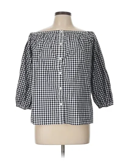 Pre-owned Merona 3/4 Sleeve Blouse In Gray