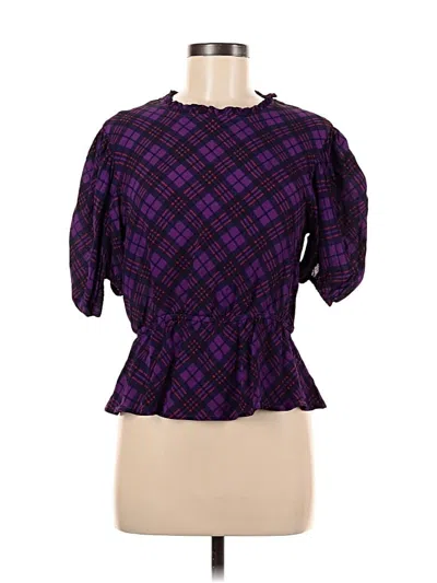 Pre-owned Merona 3/4 Sleeve Blouse In Purple