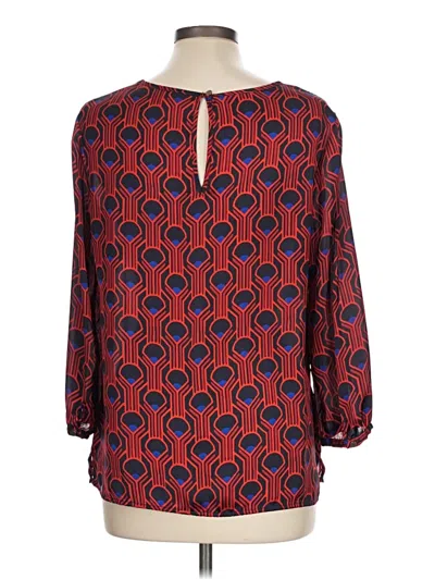 Pre-owned Merona 3/4 Sleeve Blouse In Red