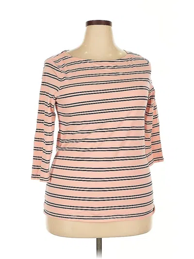 Pre-owned Merona 3/4 Sleeve T-shirt In Pink