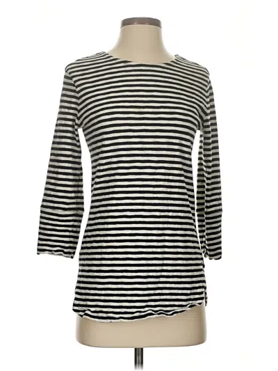 Pre-owned Merona 3/4 Sleeve Top Gray Boatneck Tops