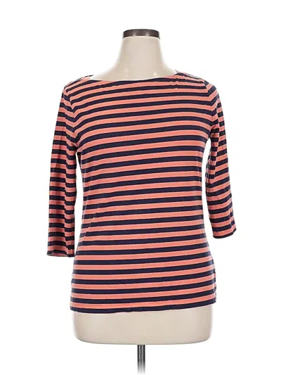 Pre-owned Merona 3/4 Sleeve Top Orange Boatneck Tops