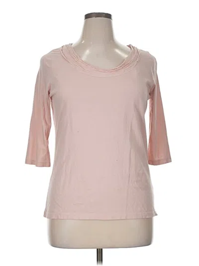 Pre-owned Merona 3/4 Sleeve Top Pink Scoop Neck Tops