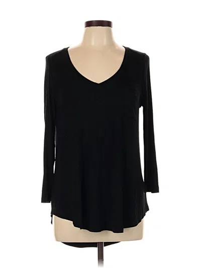 Pre-owned Merona 3/4 Sleeve T-shirt In Black