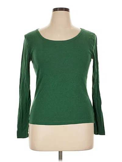 Pre-owned Merona 3/4 Sleeve T-shirt In Green