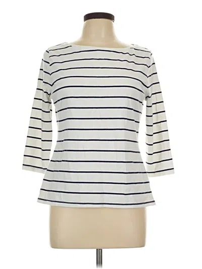 Pre-owned Merona 3/4 Sleeve T-shirt In Ivory