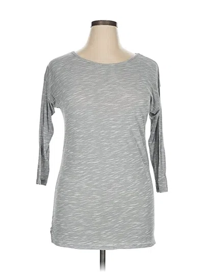 Pre-owned Merona 3/4 Sleeve T-shirt In Silver