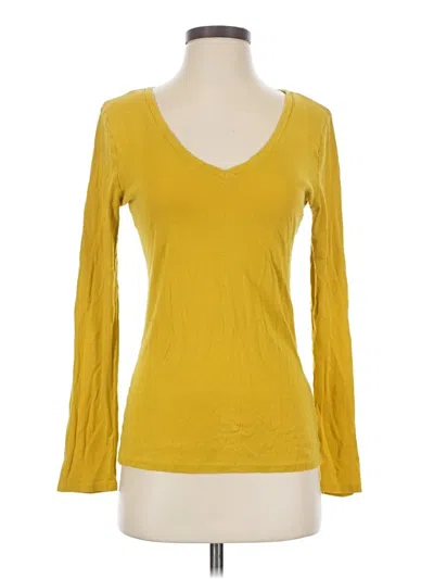 Pre-owned Merona 3/4 Sleeve T-shirt In Yellow
