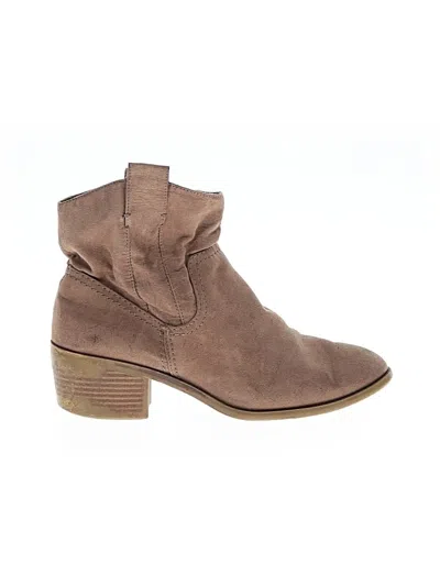 Pre-owned Merona Ankle Boots In Brown