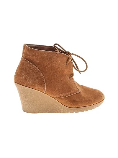 Pre-owned Merona Ankle Boots In Brown