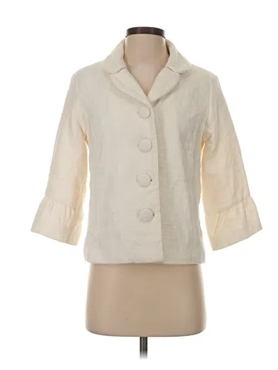 Pre-owned Merona Blazer Jacket In Ivory