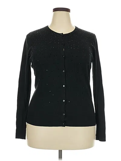 Pre-owned Merona Cardigan Sweater In Black