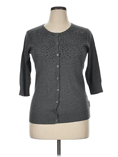 Pre-owned Merona Cardigan Sweater In Gray