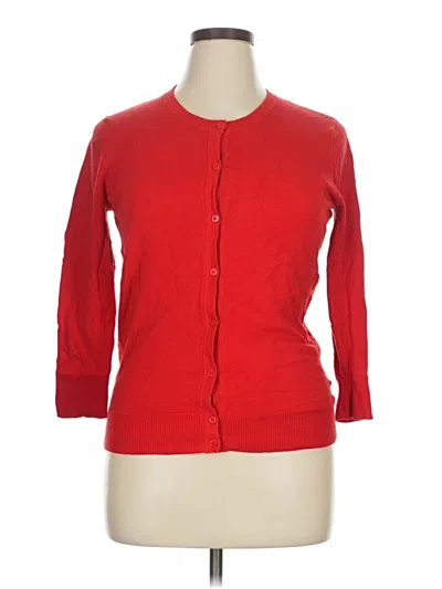 Pre-owned Merona Cardigan Sweater In Red