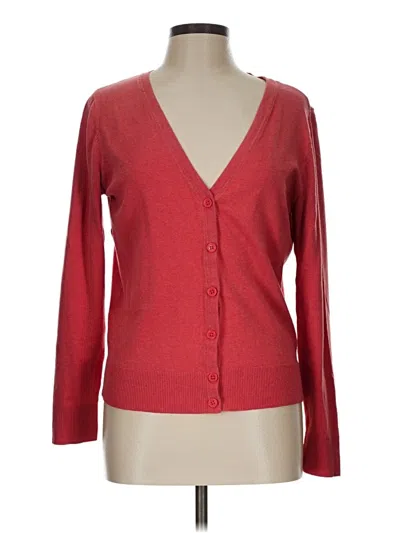 Pre-owned Merona Cardigan Sweater In Red