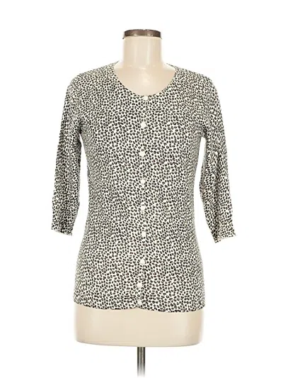 Pre-owned Merona Cardigan Sweater In Silver