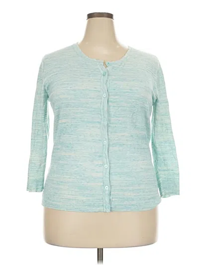 Pre-owned Merona Cardigan Sweater In Teal