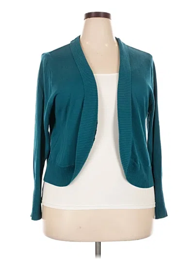 Pre-owned Merona Cardigan Sweater In Teal