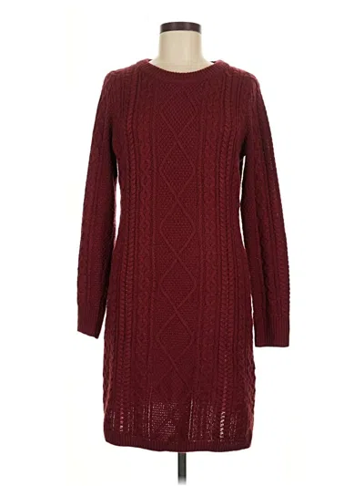 Pre-owned Merona Casual Dress In Burgundy