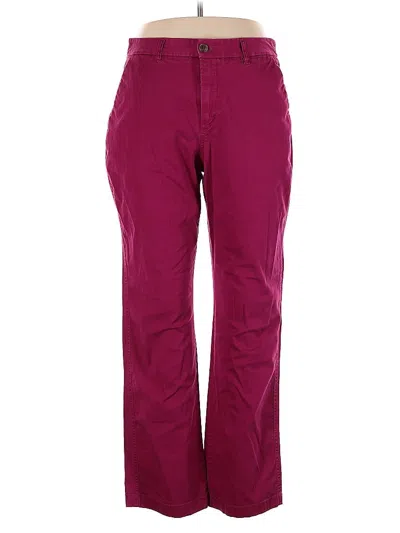 Pre-owned Merona Casual Pants In Burgundy