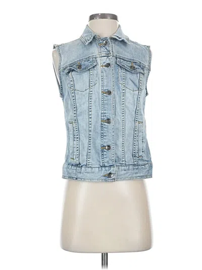 Pre-owned Merona Denim Vest In Blue