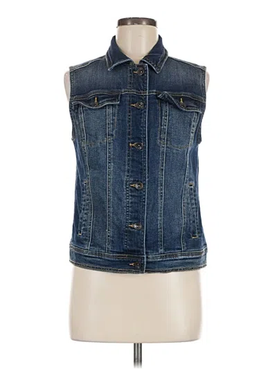 Pre-owned Merona Denim Vest In Blue