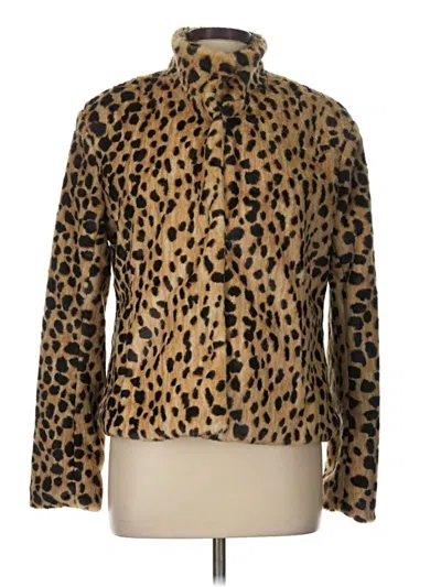 Pre-owned Merona Faux Fur Jacket In Gold