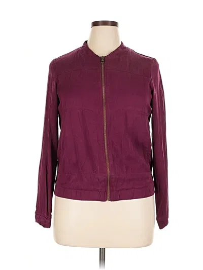 Pre-owned Merona Jacket In Burgundy