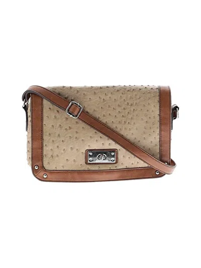 Pre-owned Merona Leather Crossbody Bag In Brown