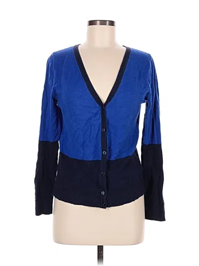 Pre-owned Merona Long Sleeve Blouse In Blue