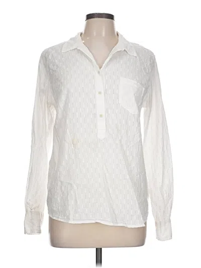 Pre-owned Merona Long Sleeve Blouse In Ivory
