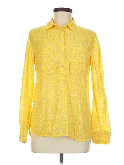 Pre-owned Merona Long Sleeve Blouse In Yellow