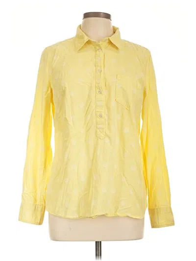 Pre-owned Merona Long Sleeve Blouse In Yellow