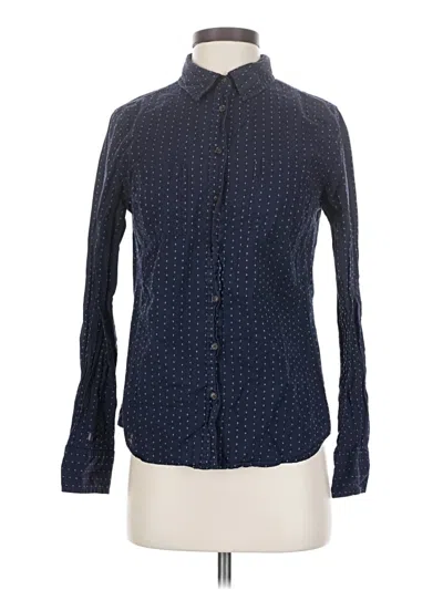 Pre-owned Merona Long Sleeve Button Down Shirt In Blue