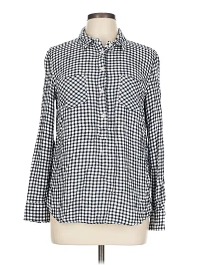 Pre-owned Merona Long Sleeve Button Down Shirt In Gray