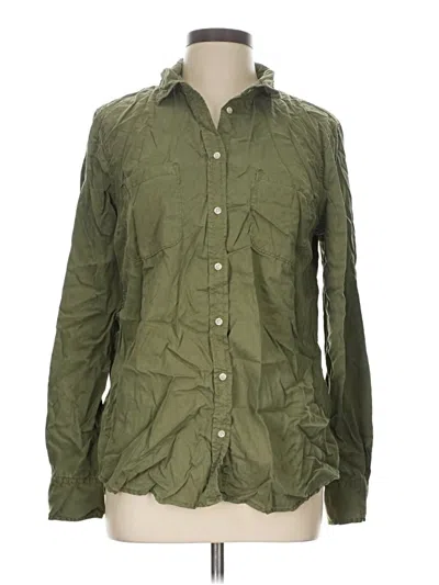 Pre-owned Merona Long Sleeve Button Down Shirt In Green