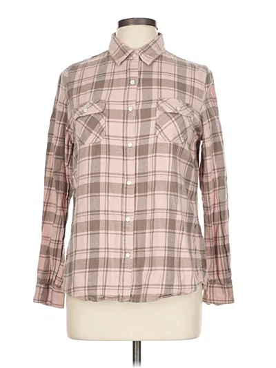 Pre-owned Merona Long Sleeve Button Down Shirt In Pink