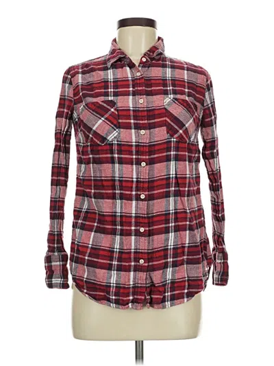 Pre-owned Merona Long Sleeve Button Down Shirt In Red