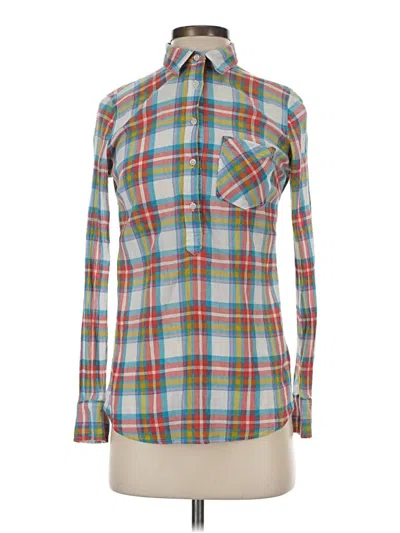 Pre-owned Merona Long Sleeve Button Down Shirt In Teal