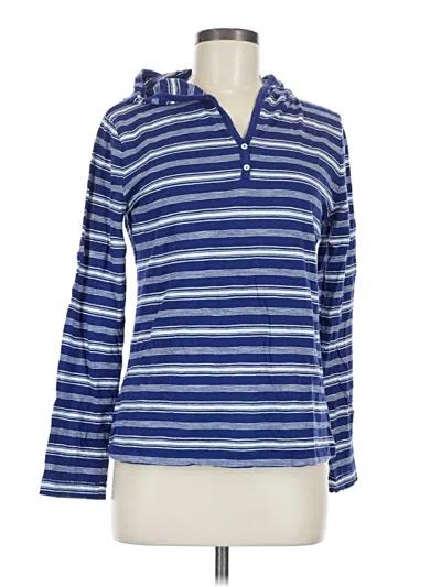 Pre-owned Merona Long Sleeve Polo Shirt In Blue