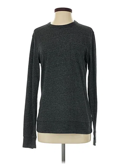 Pre-owned Merona Long Sleeve Top Gray Crew Neck Tops