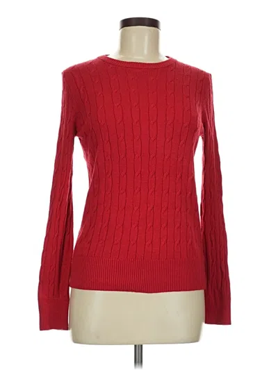 Pre-owned Merona Long Sleeve Top Red Boatneck Tops