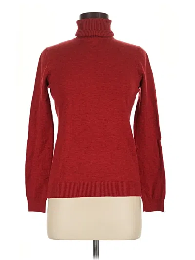 Pre-owned Merona Long Sleeve Top Red Turtleneck Tops