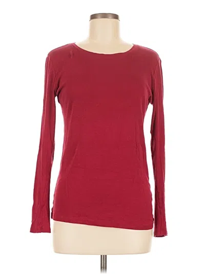 Pre-owned Merona Long Sleeve T-shirt In Burgundy
