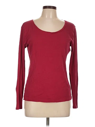 Pre-owned Merona Long Sleeve T-shirt In Burgundy
