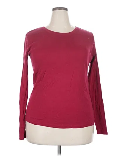 Pre-owned Merona Long Sleeve T-shirt In Burgundy